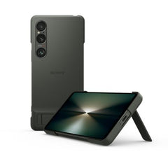 Ốp lưng phong cách kèm chân đế dành cho Xperia 1 VI | Dây đeo chống rơi | Độ bám cao hơn | Chân đế linh hoạt - Màu xanh khaki