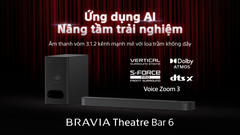 BRAVIA Theatre Bar 6 | Loa thanh 3.1.2 kênh với loa subwoofer không dây mạnh mẽ | Dolby Atmos®/DTS:X®